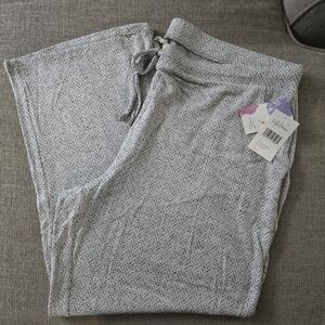 NWT Peyton Primrose Heather Gray Knit Lounge Casual Pants With Pockets 2X